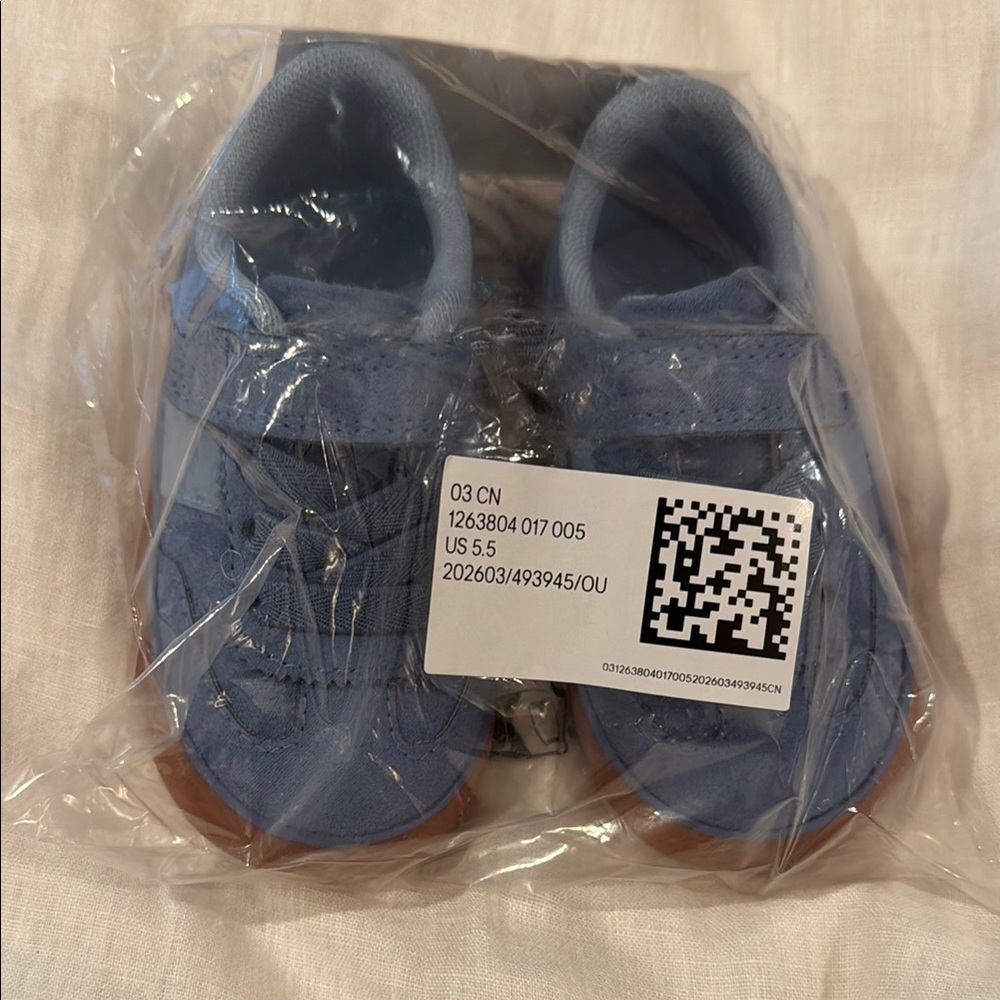 Kids Blue Suede Casual Shoes